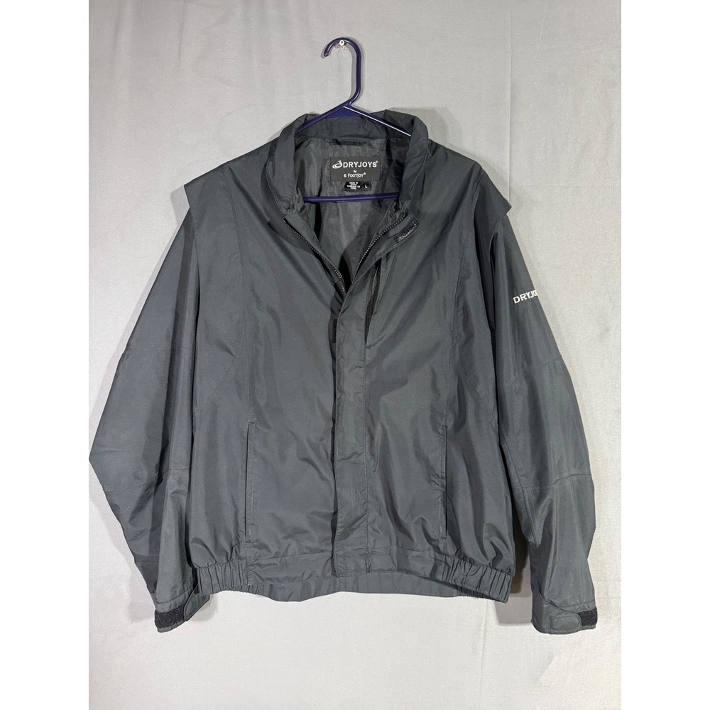 DryJoys by‎ FootJoy Mens Golf Jacket L Gray Lightweight Windbreaker Outerwear